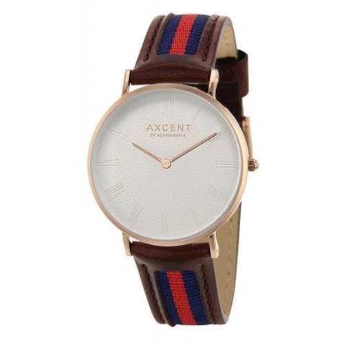 Career rosa forgyldt rustfri stål Quartz Unisex ur fra Axcent of Scandinavia, IX5720R-07